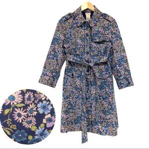 Anthropologie elevenses Glajevica micro floral Spring Summer Trench Coat anthro